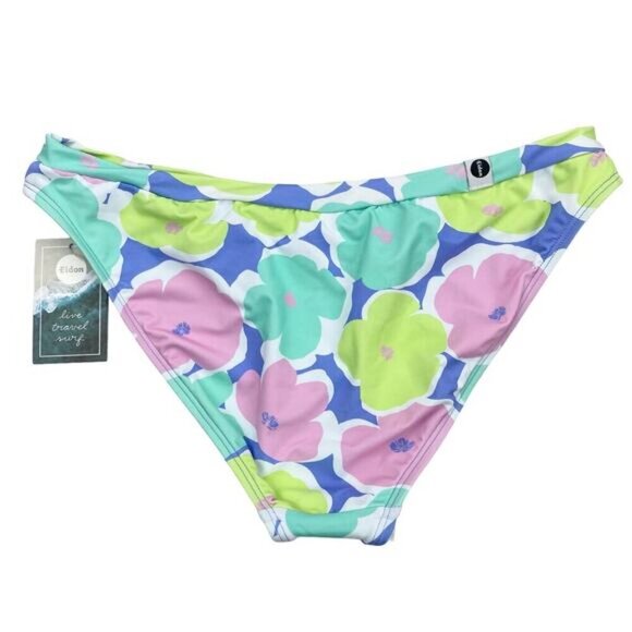 NWT EIDON Mellow Meadows V Low Rider Swim Bottom Sz Medium Floral Motif - Picture 7 of 8